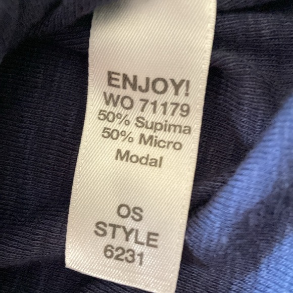 Michael Stars grommet soft v-neck tank is navy blue women’s new ruched - Picture 10 of 11